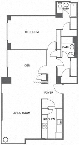 this is a photo of the kitchen and living room of a 560 square foot, 1 bedroom